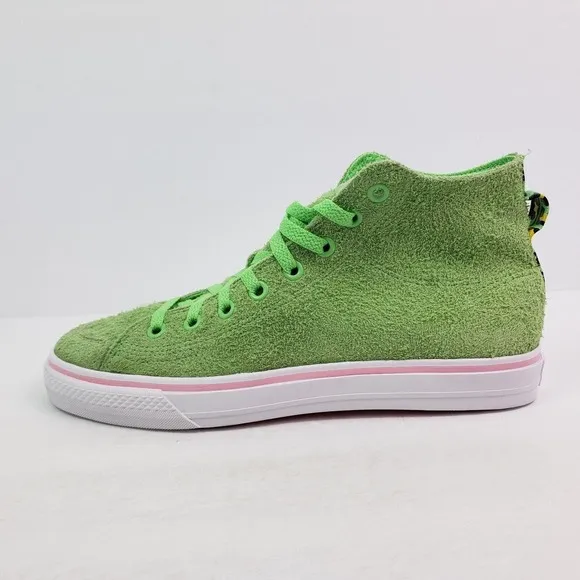 Adidas Originals Nizza Hi RFS Mens Size 9 Green Leather Lifestyle Skate Shoes