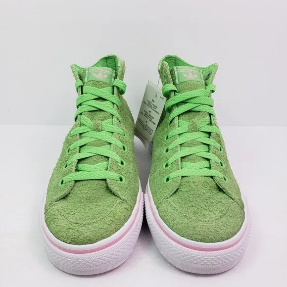 Adidas Originals Nizza Hi RFS Mens Size 9 Green Leather Lifestyle Skate Shoes