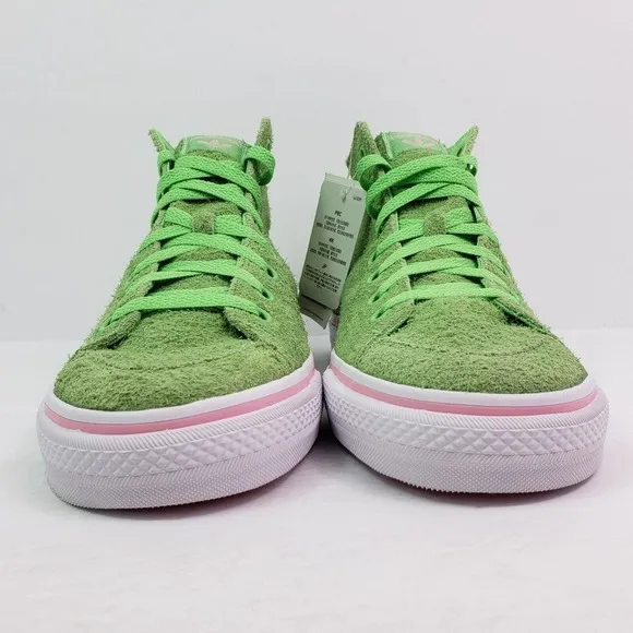 Adidas Originals Nizza Hi RFS Mens Size 9 Green Leather Lifestyle Skate Shoes