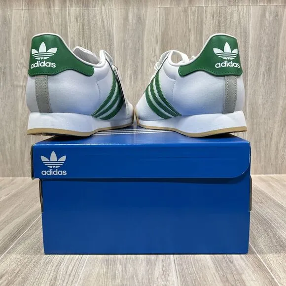Adidas Originals Samoa Cloud White Green Gum Casual Shoes JH9078 Men's size 9.5