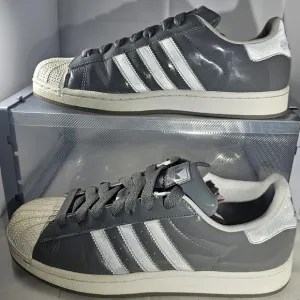 Adidas Superstar Original- Grey W/ White Size 8,5