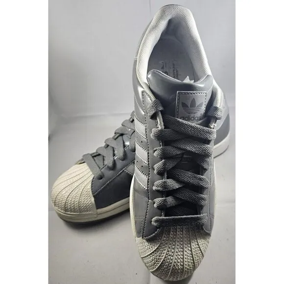 Adidas Superstar Original- Grey W/ White Size 8,5