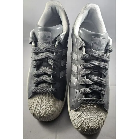 Adidas Superstar Original- Grey W/ White Size 8,5