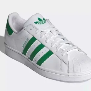 Adidas Superstar White  Green Sneakers
