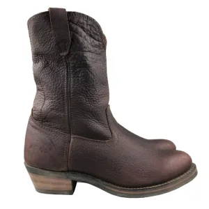 AdTec Mens Size 10.5M 12&quot; Reddish Ranch Brown Leather Wellington Work Boots 1552
