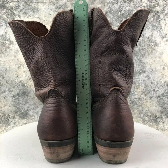 AdTec Mens Size 10.5M 12&quot; Reddish Ranch Brown Leather Wellington Work Boots 1552