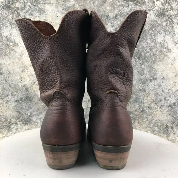 AdTec Mens Size 10.5M 12&quot; Reddish Ranch Brown Leather Wellington Work Boots 1552