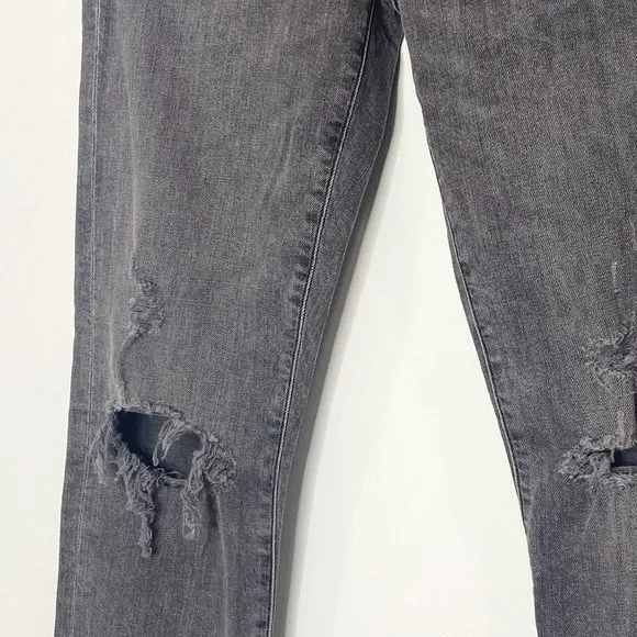 Agolde Sophie High Rise Distressed Skinny Crop in Maverick Gray Denim Size 25