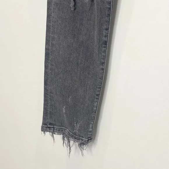 Agolde Sophie High Rise Distressed Skinny Crop in Maverick Gray Denim Size 25