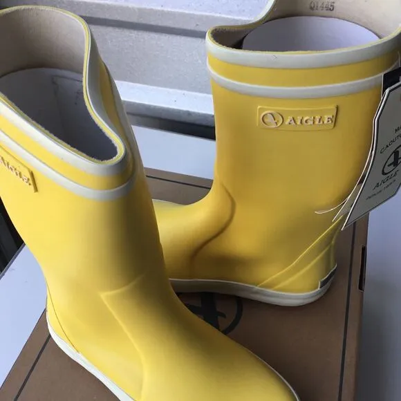 Aigle Lolly Pop Yellow Jaune Blank US Size 13