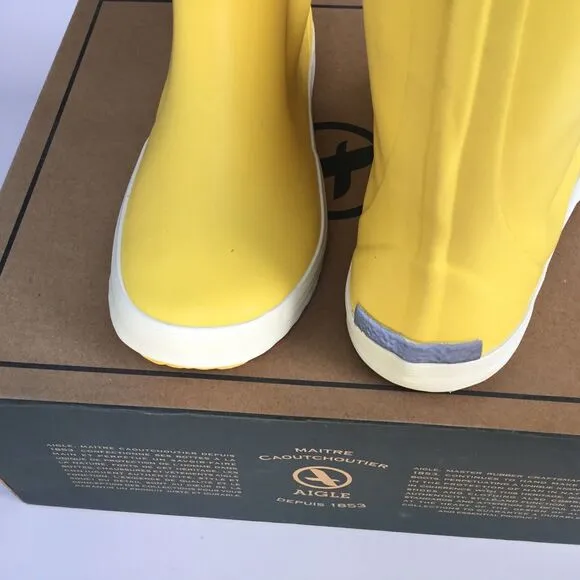Aigle Lolly Pop Yellow Jaune Blank US Size 13