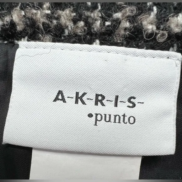 AKRIS Punto Plaid Wool Skirt