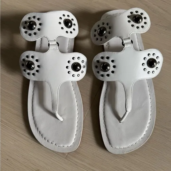 Alaia White Studded Sandals size IT 40