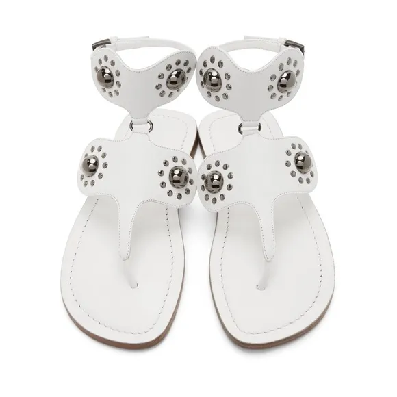 Alaia White Studded Sandals size IT 40