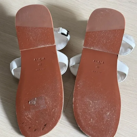 Alaia White Studded Sandals size IT 40