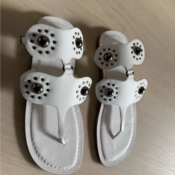 Alaia White Studded Sandals size IT 40