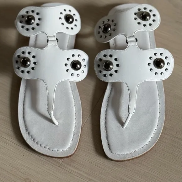 Alaia White Studded Sandals size IT 40