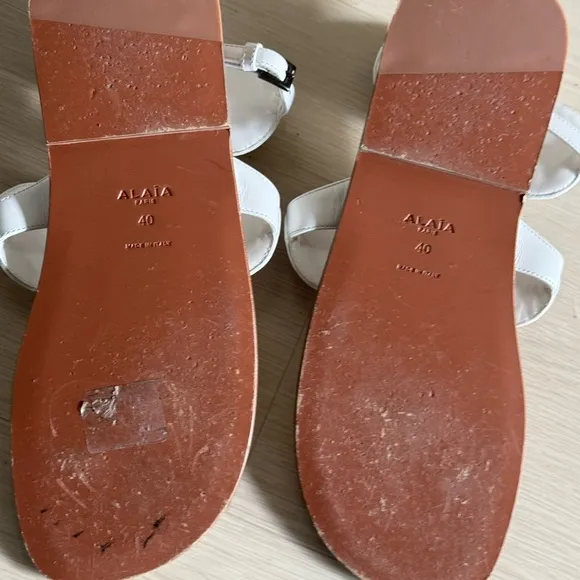Alaia White Studded Sandals size IT 40