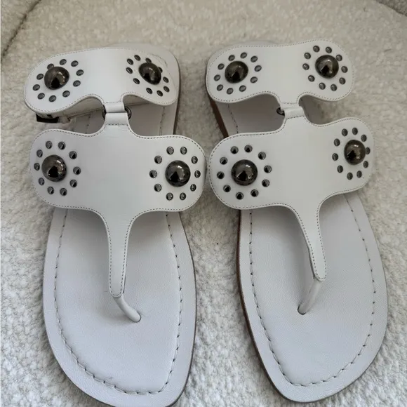 Alaia White Studded Sandals size IT 40