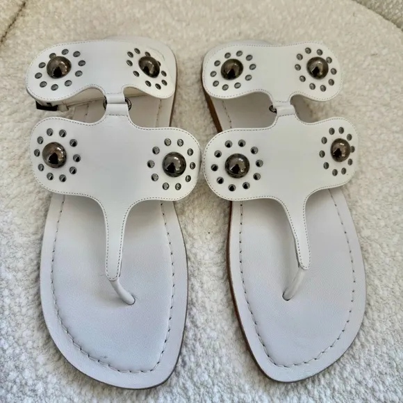 Alaia White Studded Sandals size IT 40