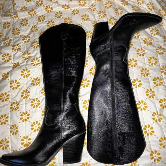 Aldo Black Over the Knee Boots Elegant Design