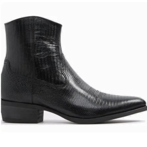 Aldo Men's Uliredien Western Leather Boots in Black 8