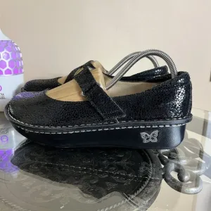 Alegria Dayna Dottie Professional Comfort Shoes Clogs Black Leather Womens Sz 40