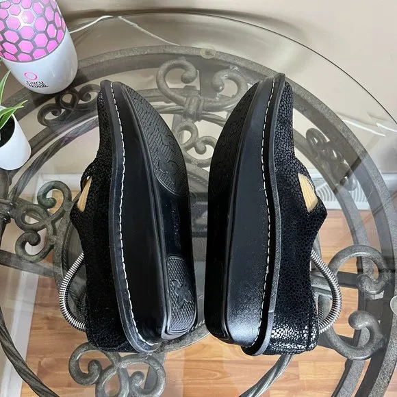 Alegria Dayna Dottie Professional Comfort Shoes Clogs Black Leather Womens Sz 40
