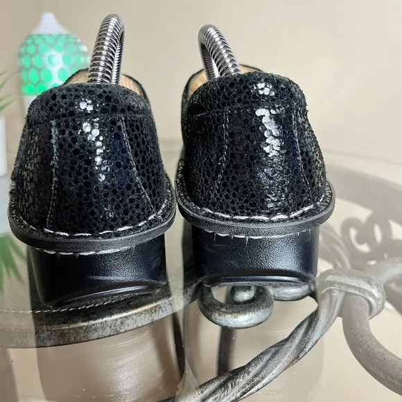 Alegria Dayna Dottie Professional Comfort Shoes Clogs Black Leather Womens Sz 40