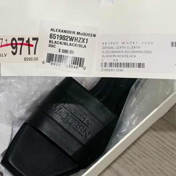 Alexander McQueen Logo Embossed Sandals