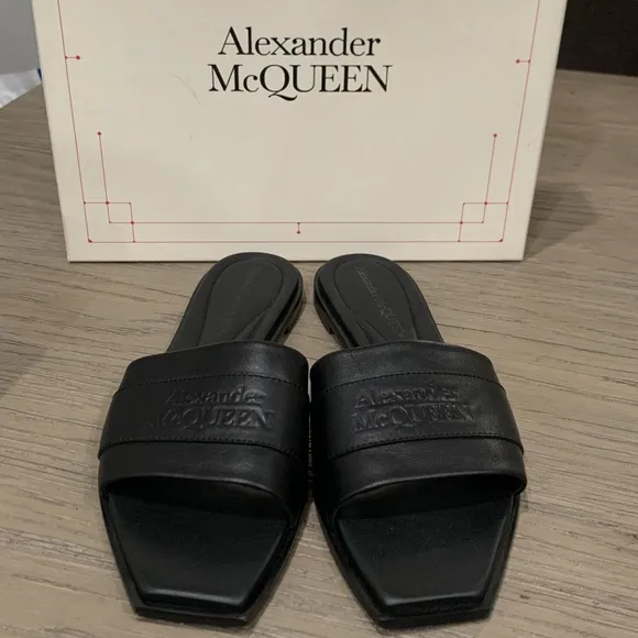 Alexander McQueen Logo Embossed Sandals