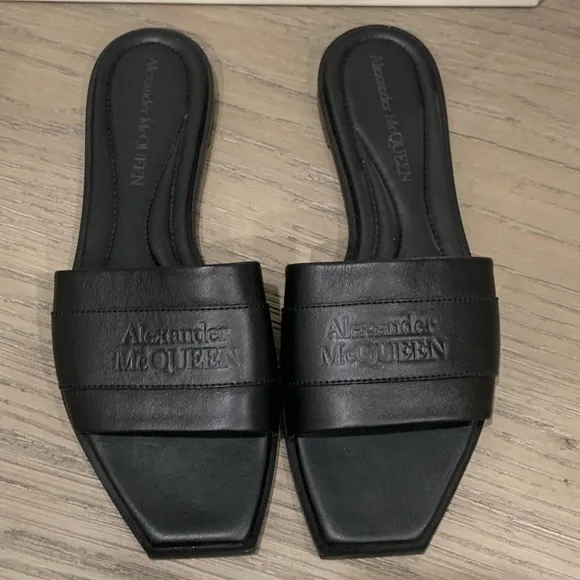 Alexander McQueen Logo Embossed Sandals