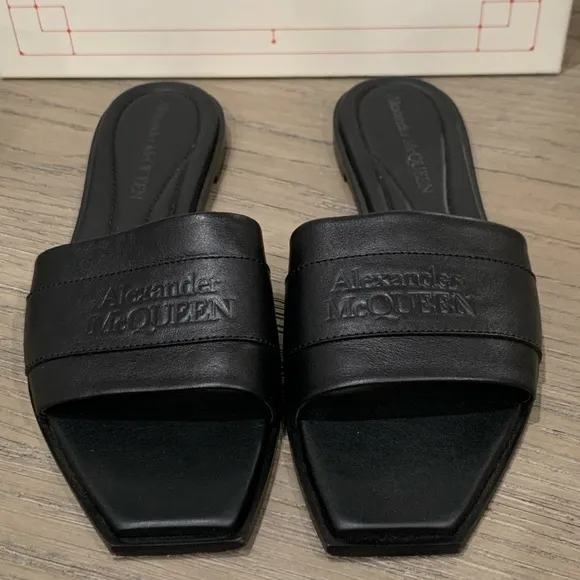 Alexander McQueen Logo Embossed Sandals
