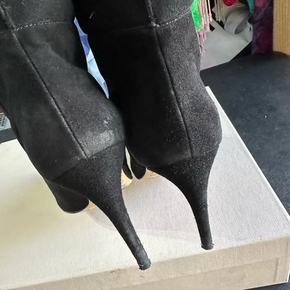 Alexandre Birman fur Black Boots with Stiletto Heel 39.5