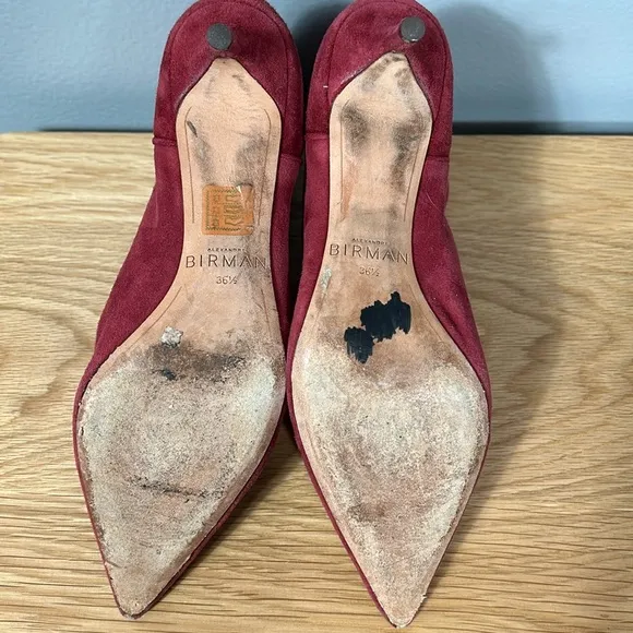Alexandre Birman Kittie Suede Leather Ankle Boots Women's Size 36.5