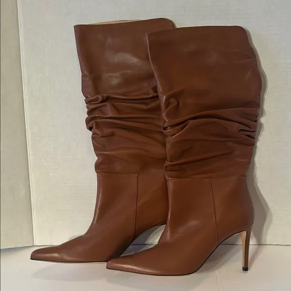 Alexandre Birman Lucy brown leather boots with stiletto heels.  Like new! Sz 8.5