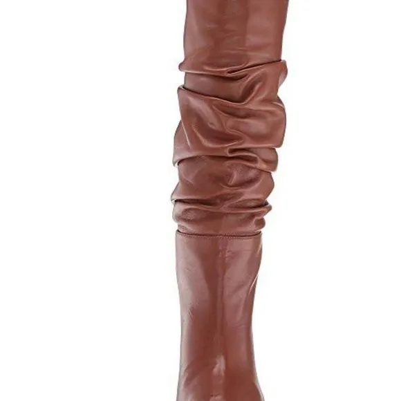 Alexandre Birman Lucy brown leather boots with stiletto heels.  Like new! Sz 8.5