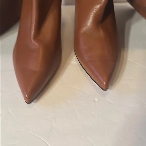 Alexandre Birman Lucy brown leather boots with stiletto heels.  Like new! Sz 8.5