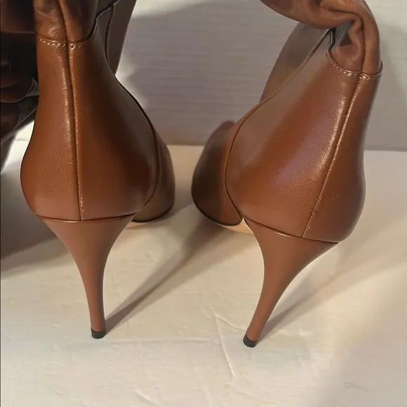 Alexandre Birman Lucy brown leather boots with stiletto heels.  Like new! Sz 8.5