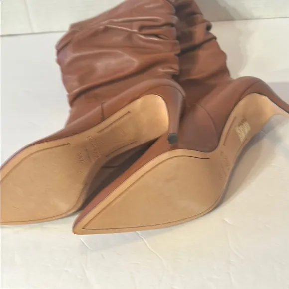 Alexandre Birman Lucy brown leather boots with stiletto heels.  Like new! Sz 8.5