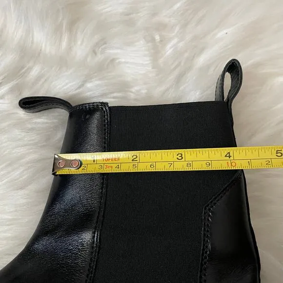 All Saints Boots Womens US 10 Black Hayley Leather Chelsea Lug Sole Pull On Goth