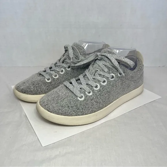 Allbirds Wool Pipers Athletic Sneakers Casual Shoes Lace Up Heather Gray Women 8