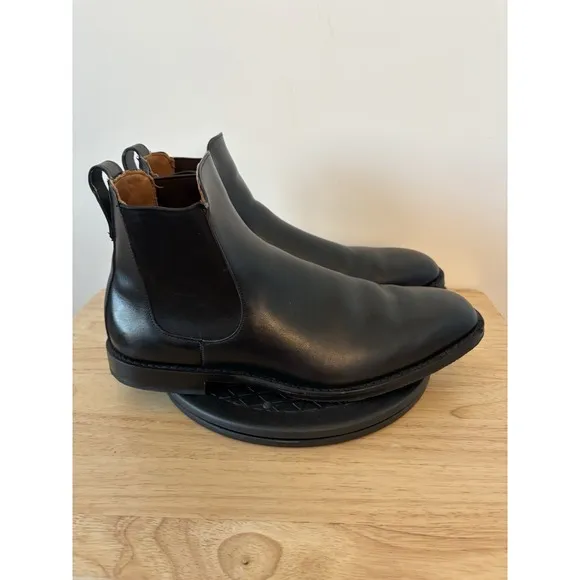 Allen Edmonds &quot;LIVERPOOL&quot; Men's Black Leather Chelsea Boots Size 11 E EUC