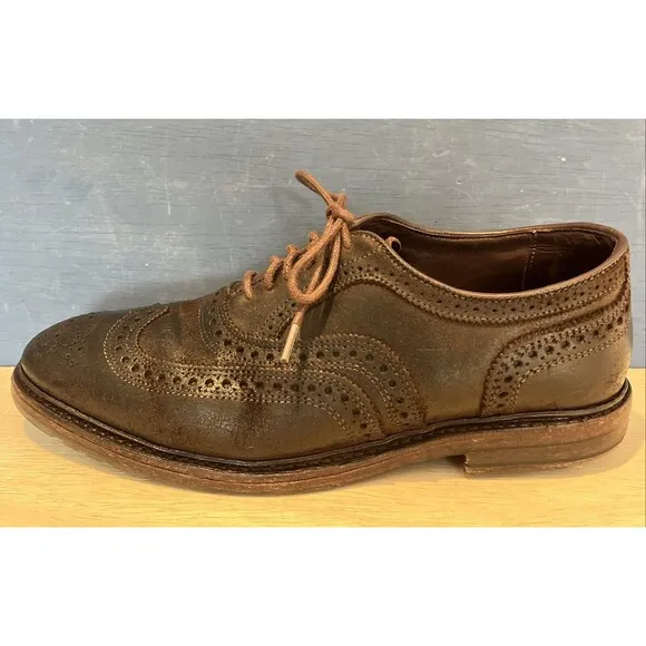 Allen Edmonds Size 8 D Oxfords Shoes Port Washington Leather Brown lace office
