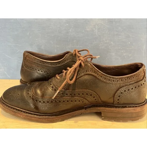 Allen Edmonds Size 8 D Oxfords Shoes Port Washington Leather Brown lace office