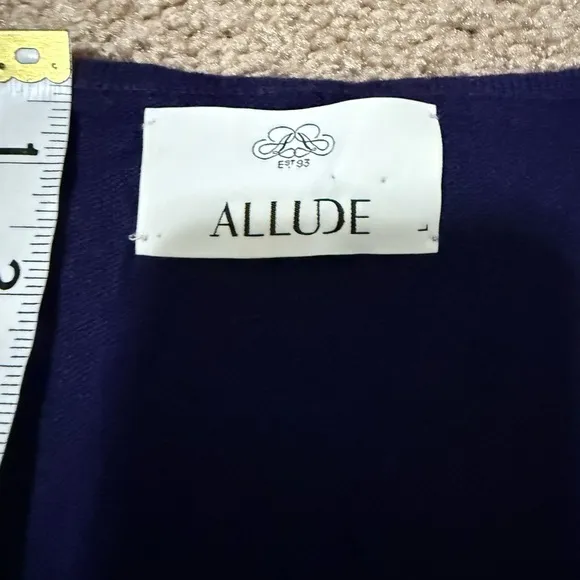 Allude 100% Cashmere Cowl-Neck Tie-Waist Sweater Dresss