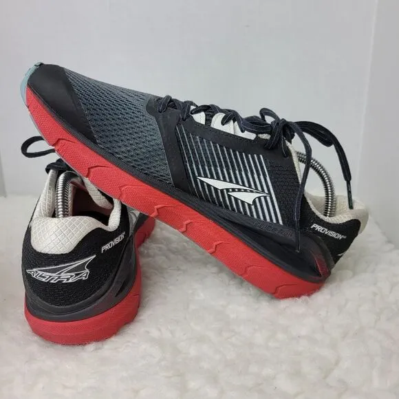 Altra Provision 4 Mens Size 10 Running Hiking Shoes Black Grey Red Sneaker