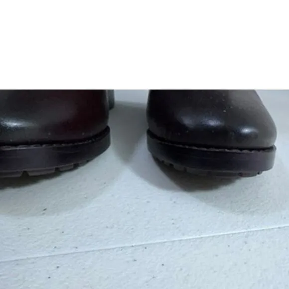&quot;27 Edit&quot; Dark Brown, Knee High Boots, Size 7.5, Leather Zip Up, Quiet Money