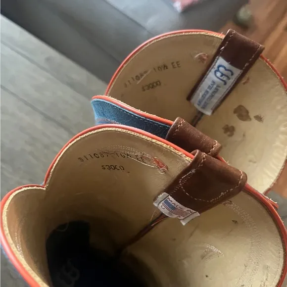 Anderson Bean Brown and Blue Western Cowboy Boots