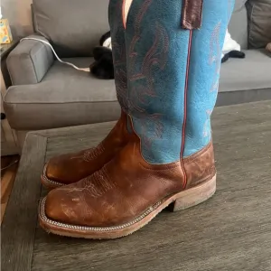 Anderson Bean Brown and Blue Western Cowboy Boots